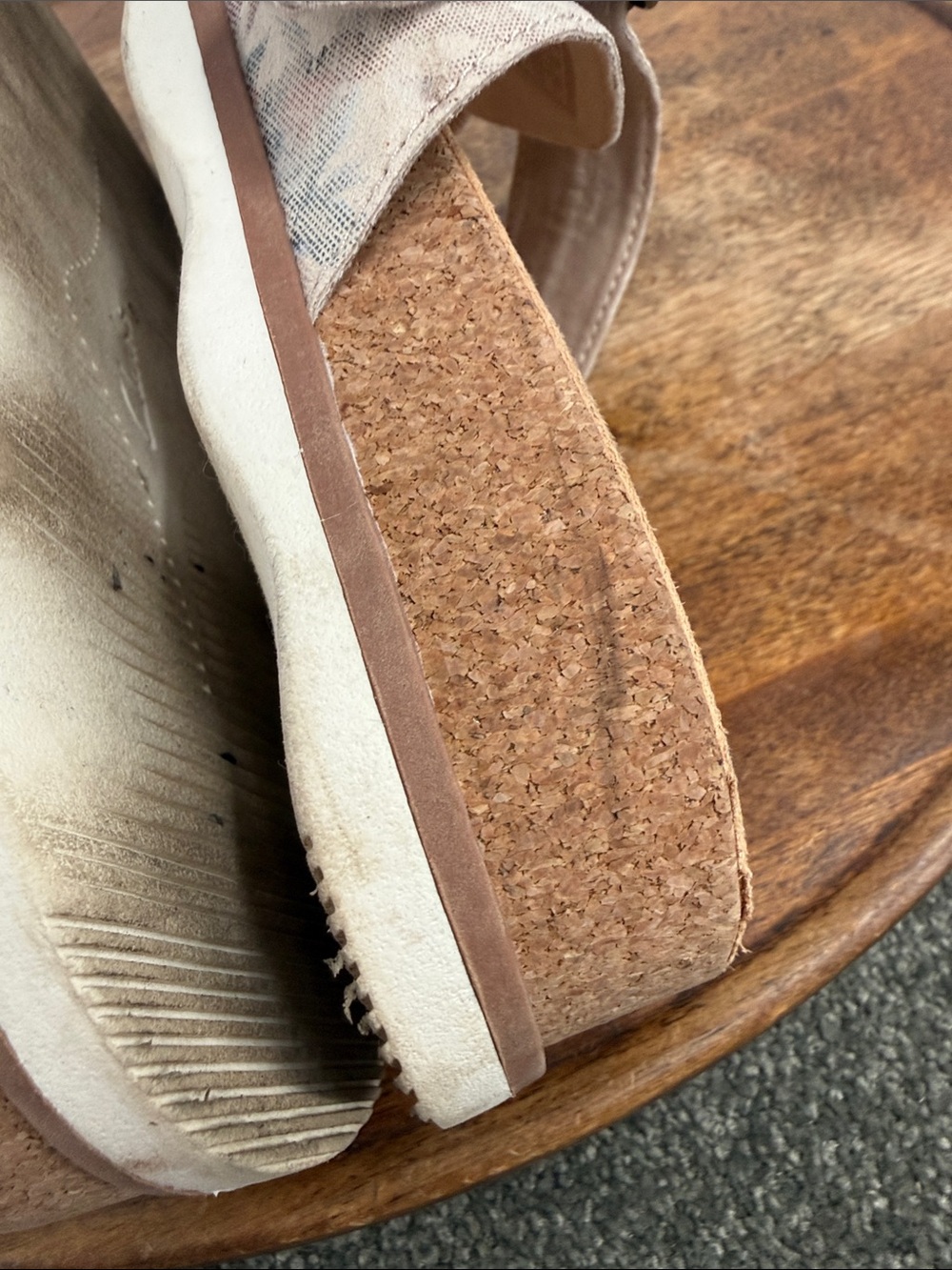 Clarks Colletcion Sandal Wm 10 M Brynn Madi Toe Post Comfort Cork Neutral Buckle - Picture 7 of 11